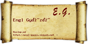 Engl Győző névjegykártya