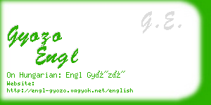 gyozo engl business card